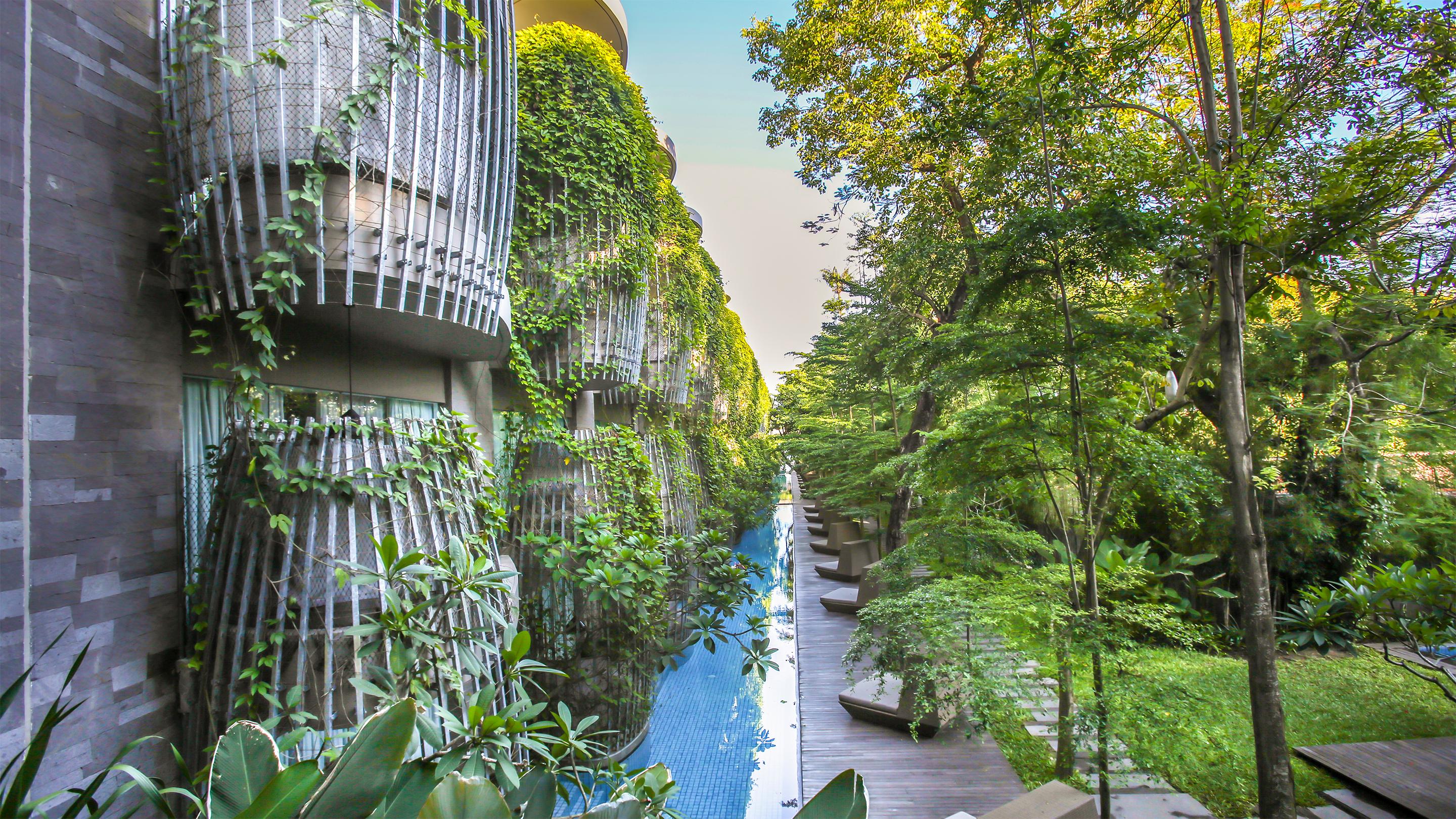 Maya Sanur Resort & Spa Exteriér fotografie The green wall at the hotel
